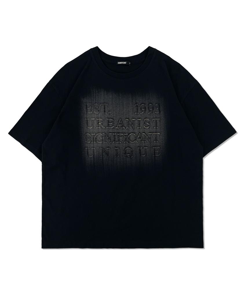 Sigeunipikeonteu Vintage Brushed Washed Short Sleeve T-Shirt Lq2Tu309_Black