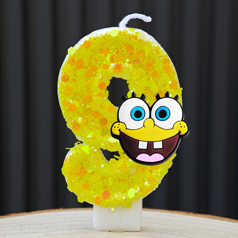Cute Candle Anime Number 0-9 Kids Birthday Cake Decoration Supplies Cute Cartoon Party Accessories Supplies