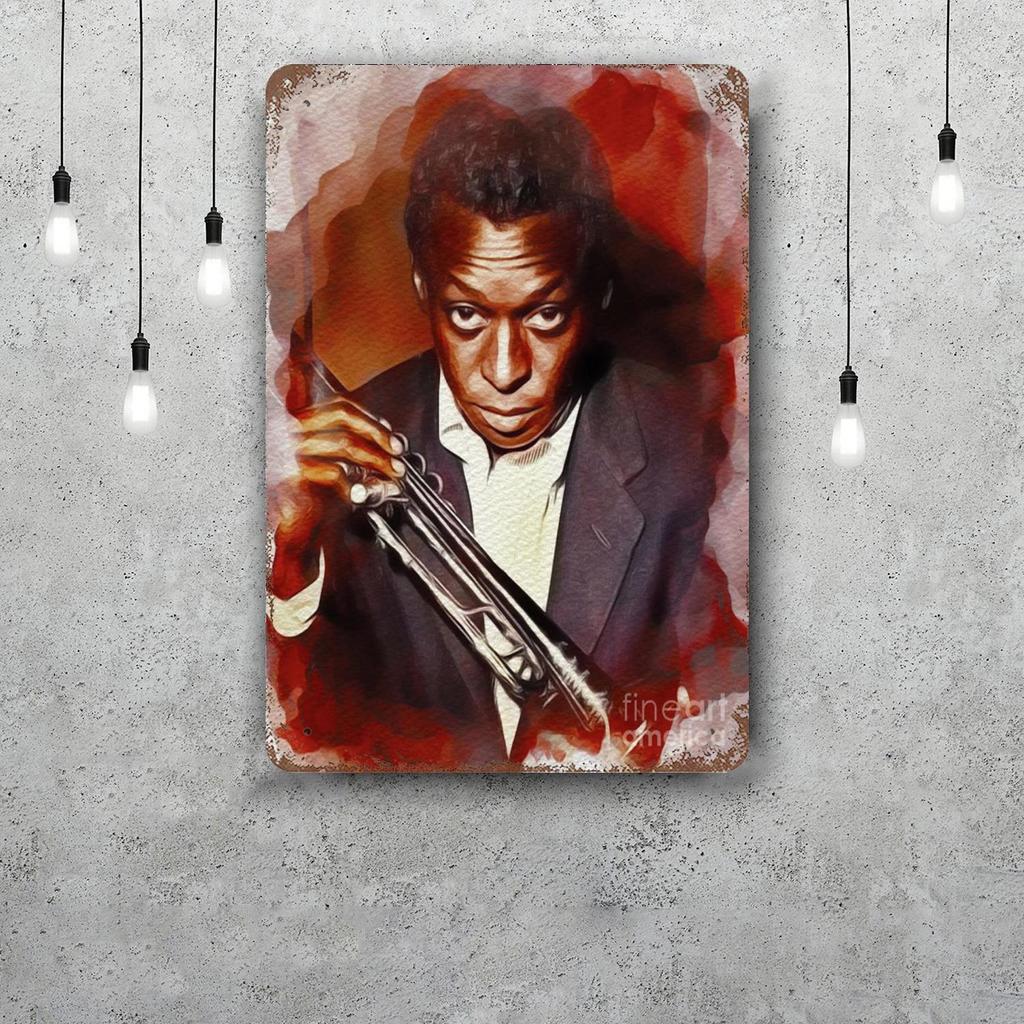 Miles Davis Vintage Metal Tin Signs Posters Decor Retro Metal Plaque Wall Art Decor for Garage Bar