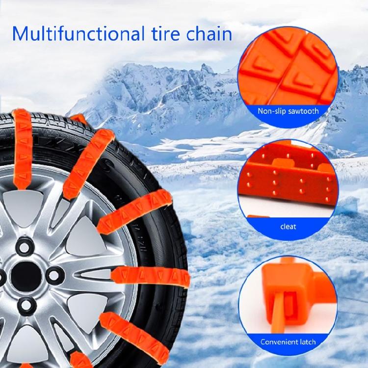 10pcs Anti Skid Cable Tie Universal Adjustable Chains Snow Chains for Motorcycles Scooter Emergency Tire Wheel Cable