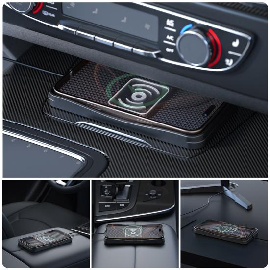 Intelligent Wireless Car Charger Pad Overheat Protection Universal Compatibility 20W Fast Phone Cordless Charging Mat
