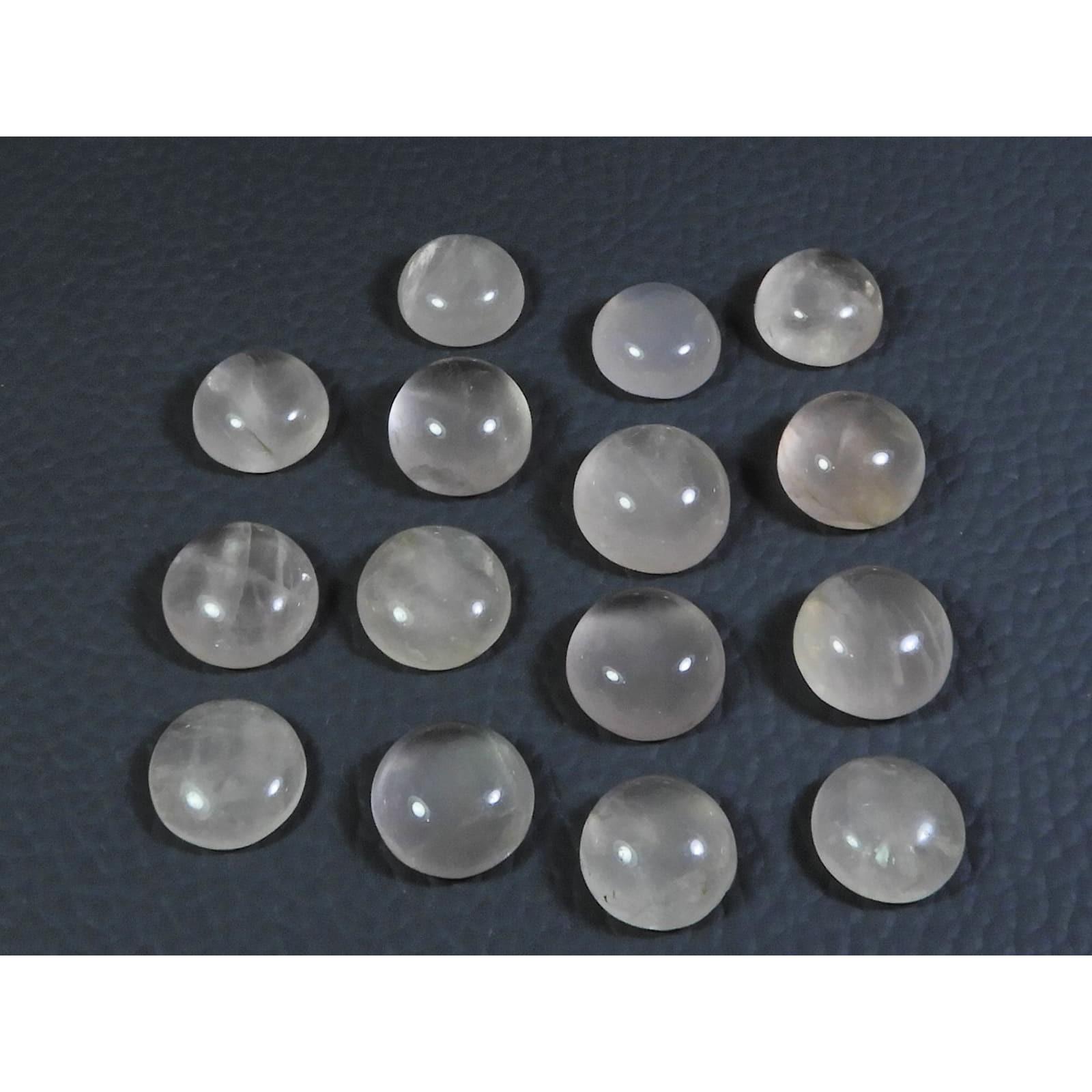 

9 ММ Натуральный Розовый Кварц Круглый Кабошон Свободный Драгоценный Камень Лот 15 Шт 74 Карата. А-360