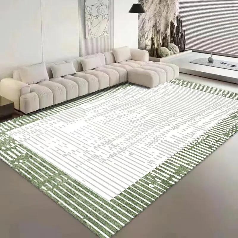 

Japanese Minimalist Green Area Rug 140x200cm for Living Room Bedroom Non-Slip Machine Washable Soft Floor Mat 80x120cm