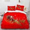 New 3D Print Christmas Santa Claus Comfortable Duvet Quilt Cover Pillowcase Bedding Set Children Bedroom Decoration Home Textile