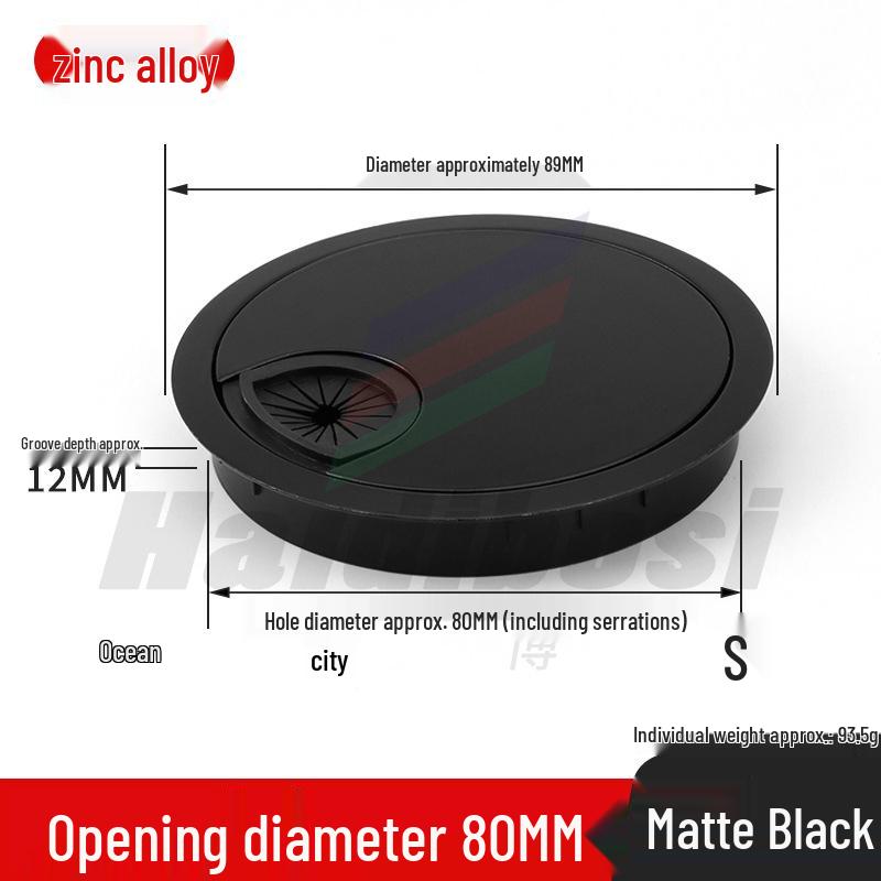 Desktop Cable Management Grommet Cover – Round Hole Sealing & Decoration