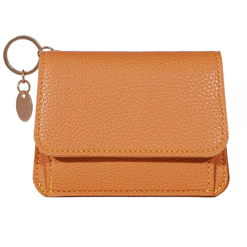 

Новые милые кошельки для женщин, маленький держатель для кредитных карт Hasp для девочек, кошелек для монет из искусственной кожи, женский кошелек, короткие кошельки для женщин жёлтый