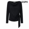 Draped Long Sleeve T shirT gq9Ts006f