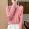 Women's 100% Wool Hooded Sweater: Autumn/Winter Knit, Loose, Soft, Trendy.