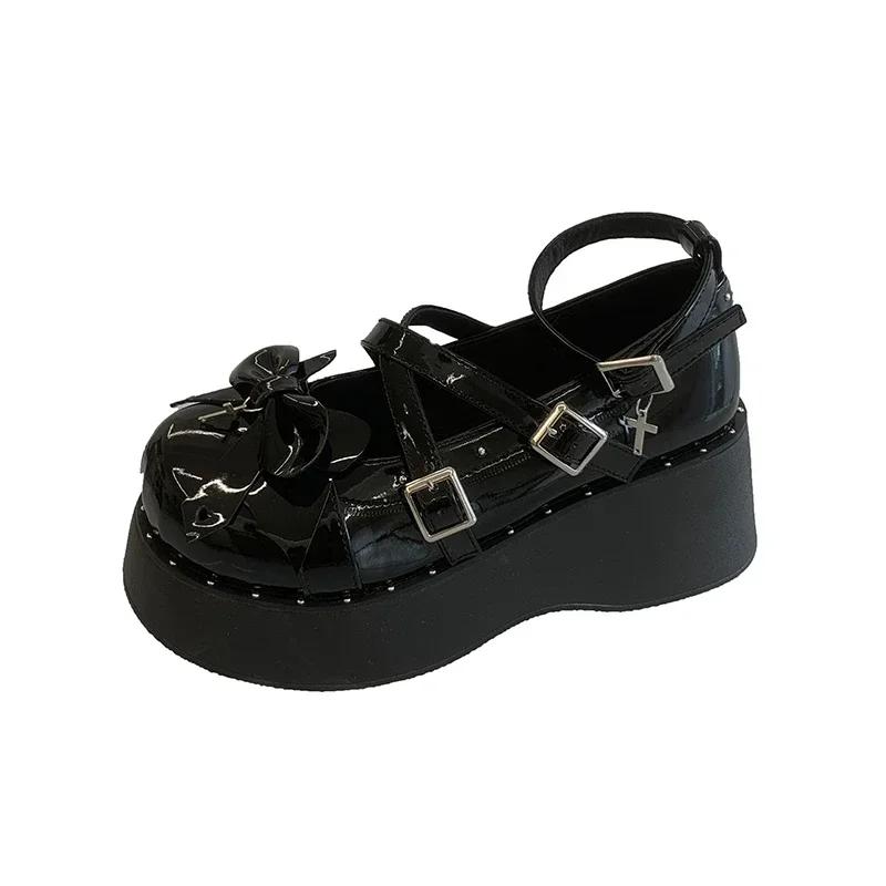 Fashion Ladies Shoes 2024 Mary Janes Women's High Heels Fashion Buckle Strap Dress Sandals Pumps Women New Butterfly-knot Heels Women