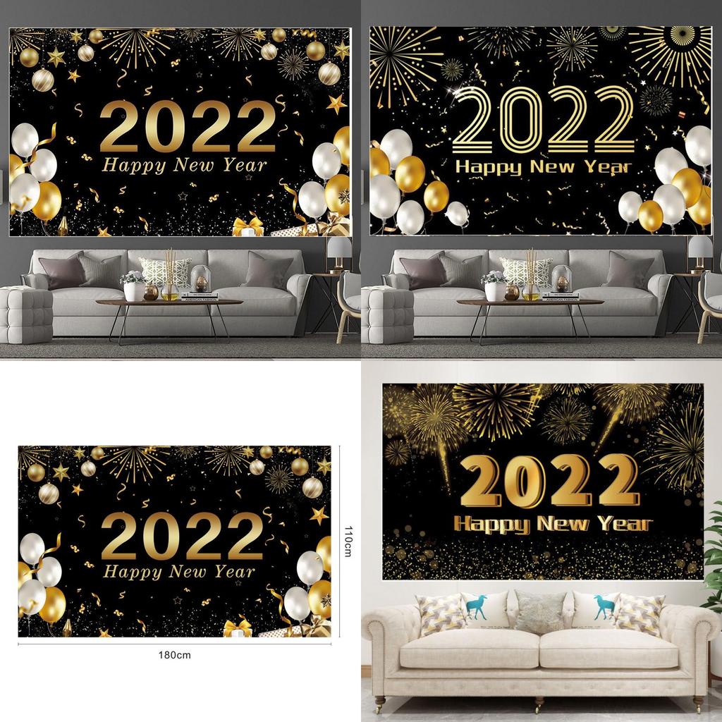 Glamorous Happy New Year 2022 Party Supplies Banner Perfect For Celebrating In Style