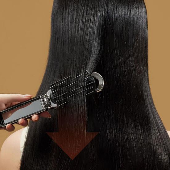 Portable Folding Hair Brush with Mirror Soft Bristles Scalp Massage Portable Anti-static Air Cushion Comb Men Women Hair Styling Detangling Tools