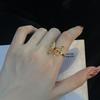 The Same Hemp Rope Hollow Butterfly Open Ring Niche Design Light Luxury High Sense Simple Dark Ring