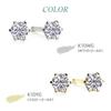 Diamond Lab Single Diamond Earrings for Women in 10K White Gold Box 0.12ct [Gift Set]