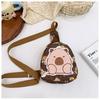 Printed Shoulder Capybara Crossbody Chest Bag Children Cartoon Outdoor Leisure