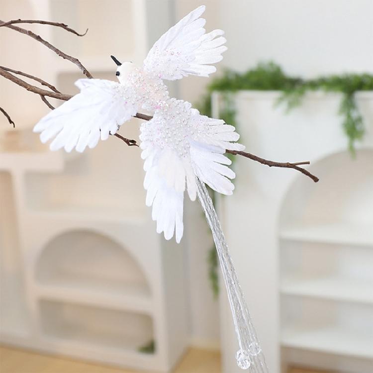 Reusable Christmas Tree Decoration Polyester Foam Birds Ornament For Indoor Party Decoration Holiday Tree Arrangement