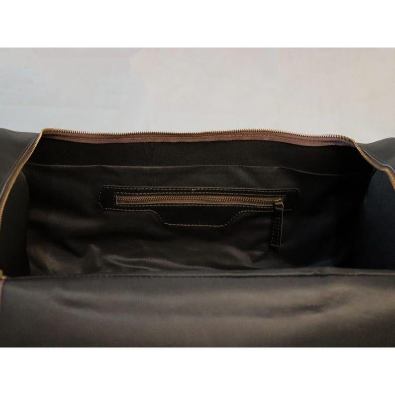 Handmade Buffalo Leather Duffle Bag: Full Grain Travel Gym Holdall