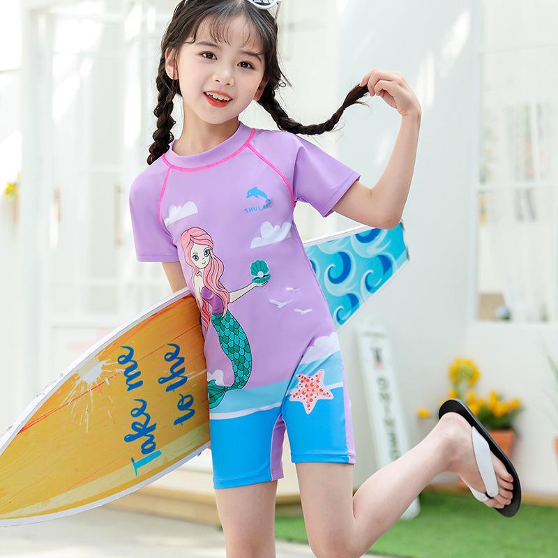 Unisex Cartoon Children's Swimsuit - Cute, Quick-Drying One-Piece for Girls, Available In Small, Medium, Large