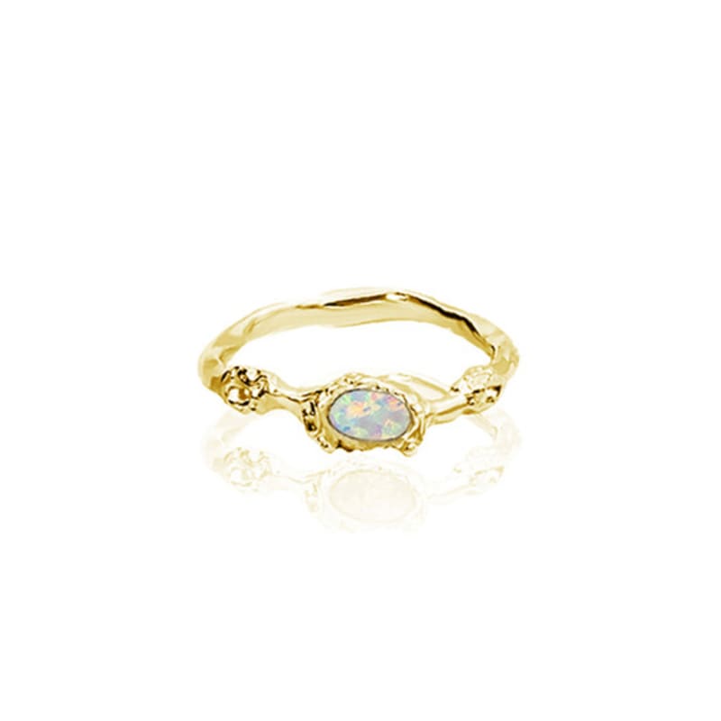 POPPI Classic opal silver ring