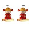 Solar Powered Nodding God of Wealth Ornament New Year Car Ornaments  Car Decoration