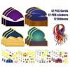 36Pcs Cartoon Eid Mubarak Hanging Decoration Ramadan Moon Star DIY Handicrafts Eid DIY Stickers Multicolored with Lanyard