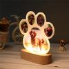 Custom Dog Paw Photo Night Light Personalized Acrylic Pet Lamp Home Decor Pet Memorial Present For Dog Owners With Text