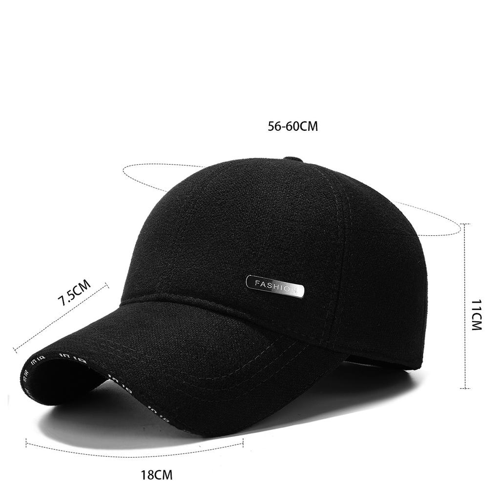 NORTHWOOD Winter Warm Baseball Caps for Men Ear Protection Cold Proof Cotton Dad Hat with Thick Velvet Baseball Hat