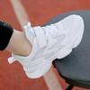 Spring and Summer Net Girls' Little Autumn and Winter Hollow Double Leather Classmate Sneakers Sports Air Freight White Casual Light Shoes