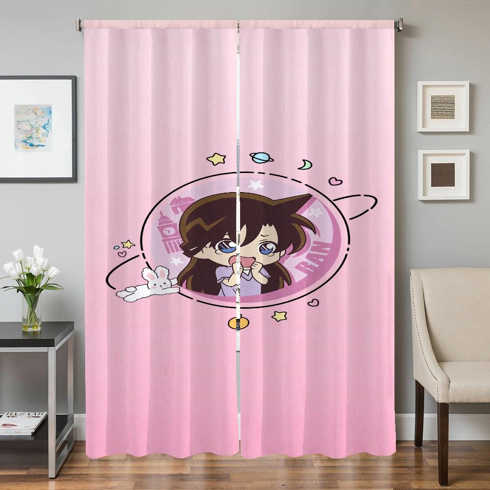 

Window Kitchen Curtains for Living Room 2 Pieces Blackout Curtains Door Curtain D-detective C-conan Bedroom Decoration Partition W50xH70cmx2pcs-CL