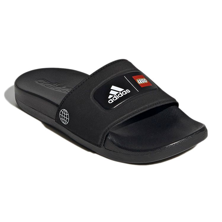 Adidas LEGO X Adilette Slide J Black White Kids Sneakers Core-Black Core-White GW8112