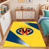 "Yellow and Blue CVF Crown Emblem Design" Patterned carpet, suitable as a non slip play mat for the living room and bedroom sofa