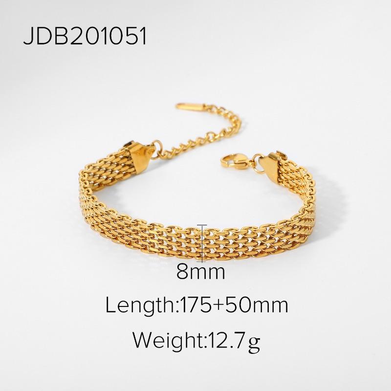 Stainless Steel Cuban Bracelet - High-end Accessory - Electroplated Titanium Steel Bracelet - Women's Accessory