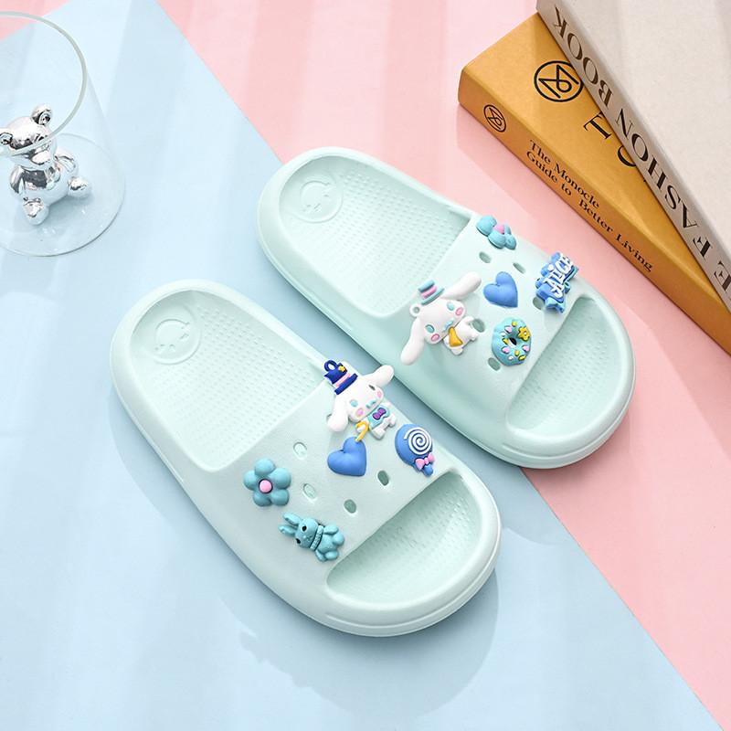 

Adorable Cartoon Style Children s Slippers With Soft Eva Sole For Boys And Girls Light Green,40-41