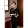 New Chinese black cheongsam 1011 new autumn improved girl young high-end temperament Chinese style dress