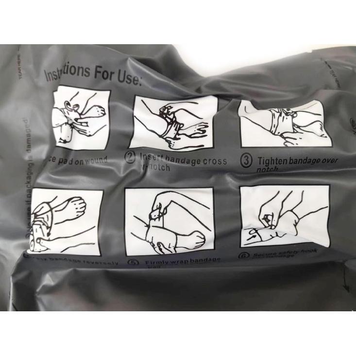 5pcs Outdoor Emergency Bandages Israeli Bandages 4 inch Elastic Vacuum-Sealed Hemostatic Compression Bandages