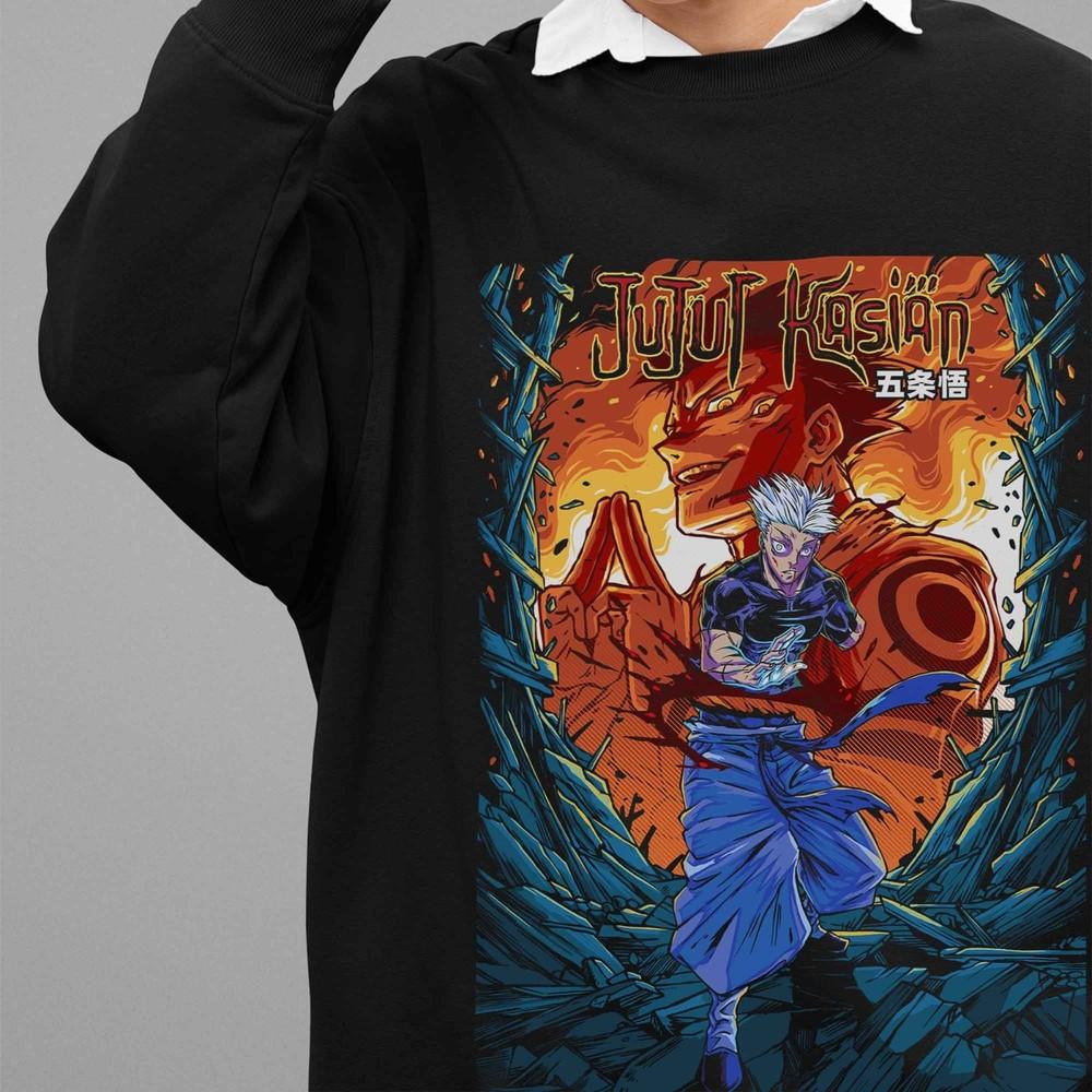 

Худи Jujutsu Kaisen Свитер Годжо Сатору Пуловер JJK Аниме Тодзи Сукуна 4XL