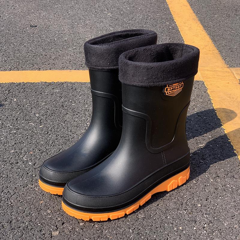 Wholesale Factory Men Anti-slip Waterproof Fashion Rain Shoes Rain Boots