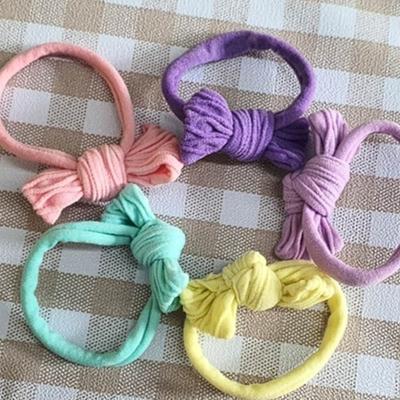 Ribbon Hair Band Women's Hair Tie Macaron Style Hair Band 10P Random Color