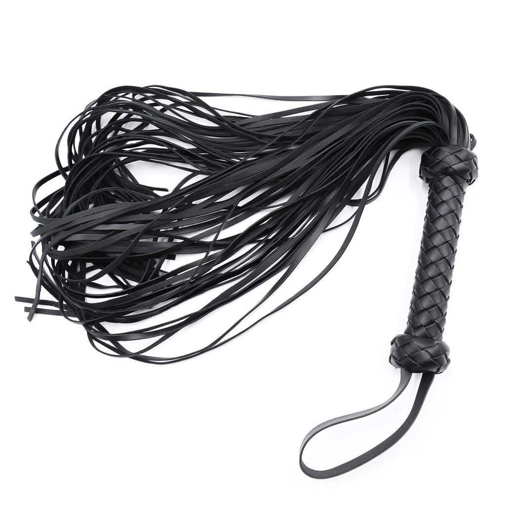 VaHppy Adult sex SM  toys Whip Flirting game Fine tassels  Spanking Slight pain PU Woven handle Queen's Instruction Binding