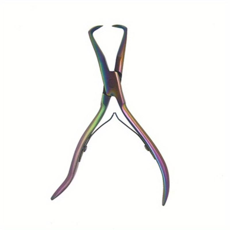 1 PC 5.5 Inch Silver Stainless Steel Clamp Hair Extension Plier with Two Hook Keratin Hair Extensions Removal Tools