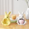 Candle Holder Mould Adorable Sitting Rabbit Silicone Casting Mold Perfect For Handmade Resin Crafts And Festive Gifts
