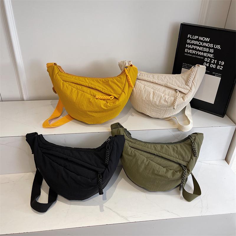 Ladies Large Capacity Casual Dumpling Bag Fashionable Cotton Shoulder Crossbody Bag for Women Stylish Personalized Women's Bag