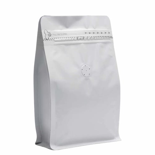 50 White Self-Standing Bags, 4 oz, 100g Capacity, Zip-Closed Aluminum Food Bags, 9.5 x 18.5 x 5 cm, Heat Sealer Compatible
