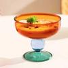 Hohe Füße Glas Eisbecher 270 ML Dessertschale Exquisite Obstsalatschale Café