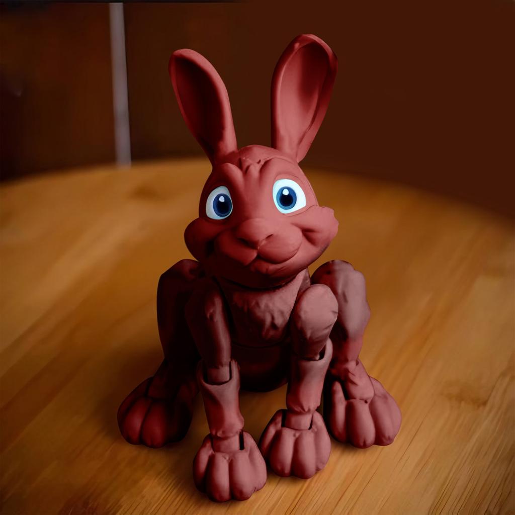 3D Printed Solid Color Toy Model Ornament Toy Cute Movable Model