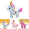 Entzückender Regenbogen Einhorn Plüsch Schlüsselanhänger Großhandel Pony Puppe Anhänger für Mädchen Rucksäcke