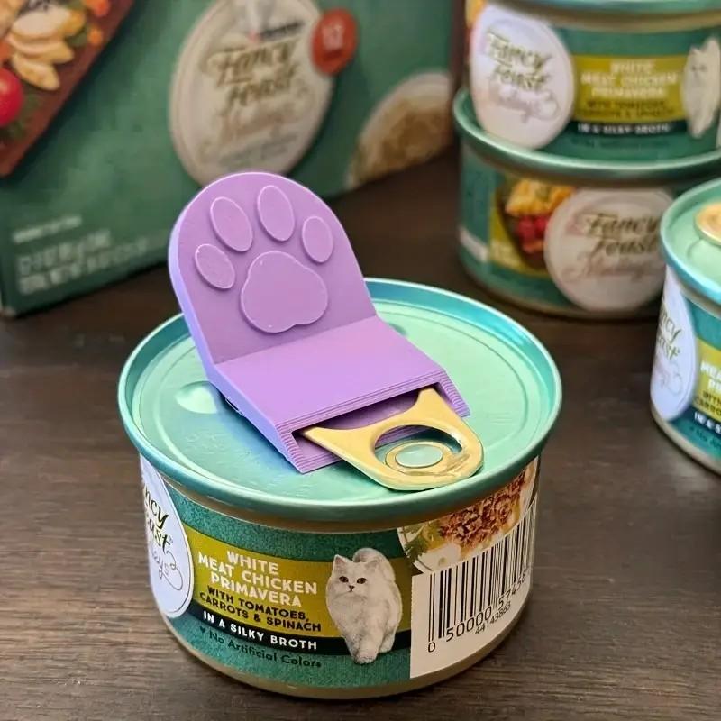 1Pcs Pet Canned Food Opener Non-Slip Grip, Perfect Gift for Pet Lovers, Cute Paw Design