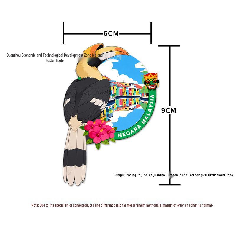 Southeast Asia Souvenir Magnets: Thailand, Malaysia, Cambodia, Singapore, Indonesia, Vietnam Magnetic Stickers.