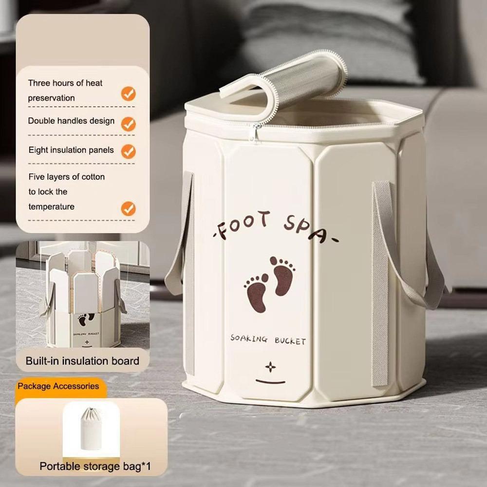 Thickened Foot Bath Bucket Collapsible Foot Soak Bucket Multifunctional Foot Washing Bag  Travel