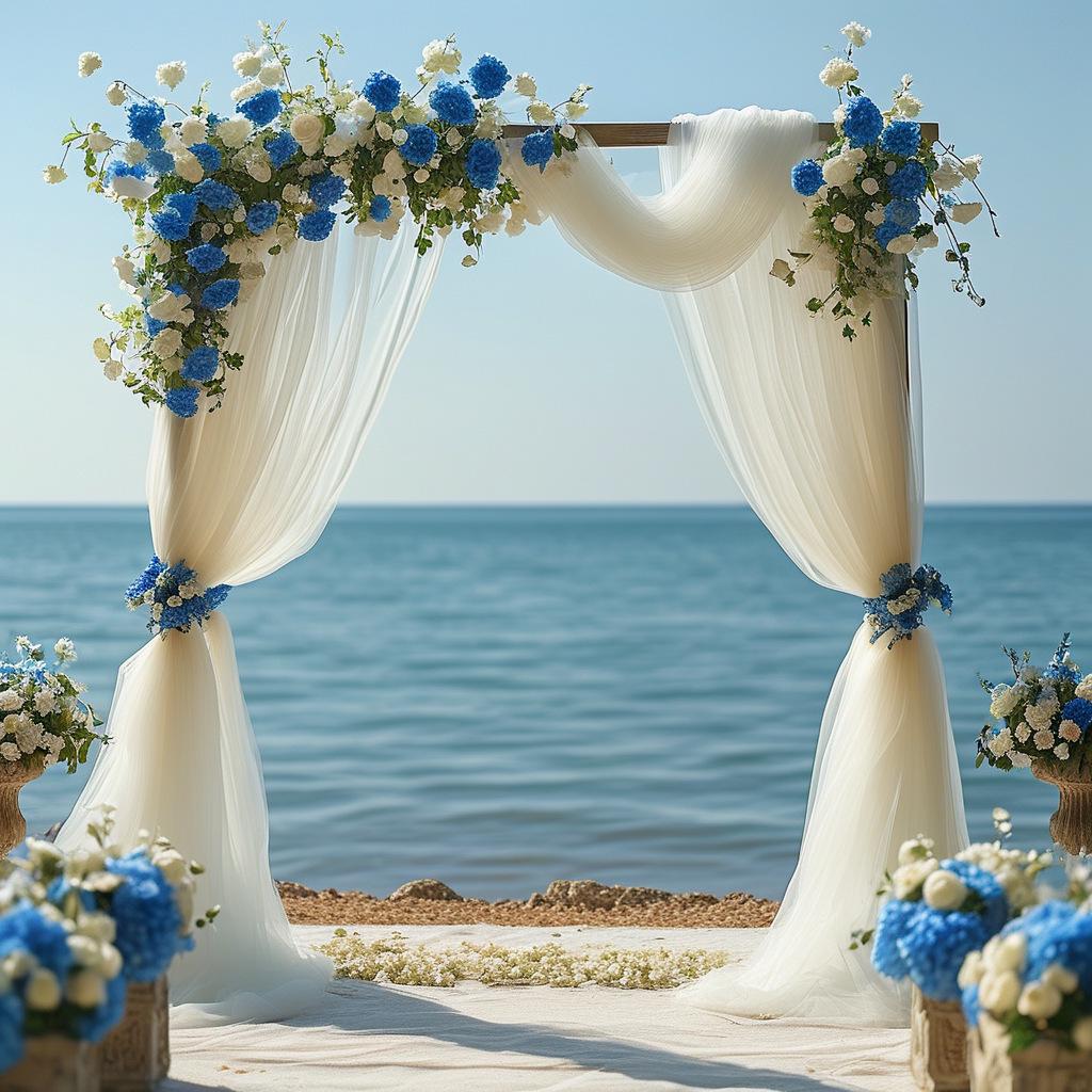 Tenda Esterna per Celebrazione Matrimonio - Garza a Rete per Decorazioni Festa