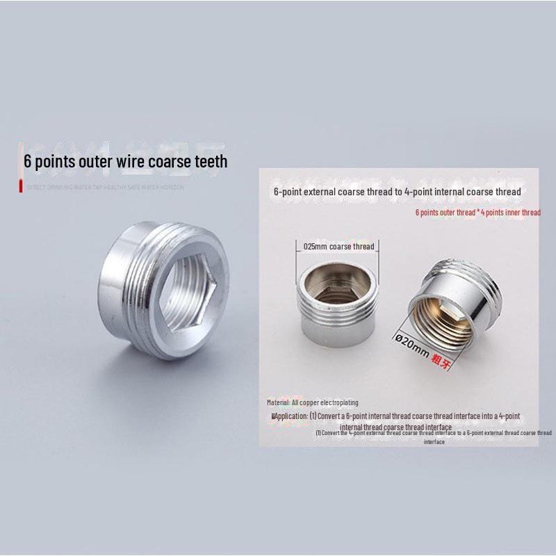 Wasserhahn-Auslass-Wasserreiniger-Adapter mit M22 Fein-/Grobgewinde-Bubbler